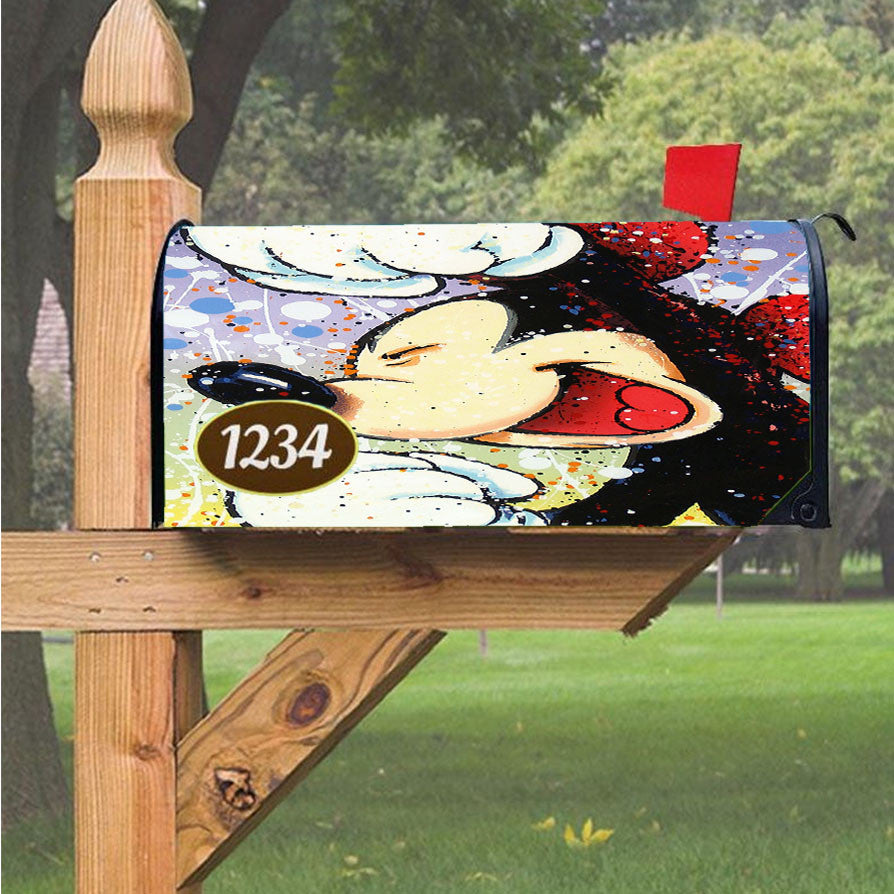 Happily Ever Laughter Mickey Magnetic Mailbox Cover 18" X 21" Outdoor Decor