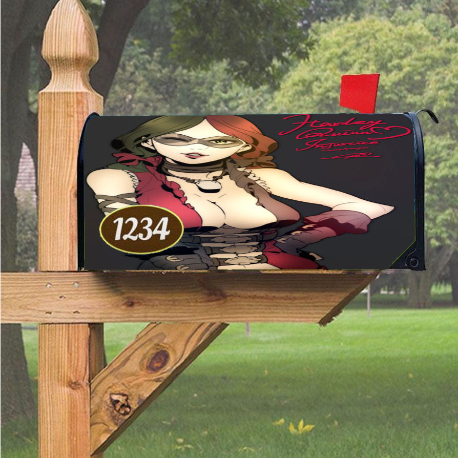 Harley Quinn City Magnetic Mailbox Cover 18" X 21" Outdoor Decor