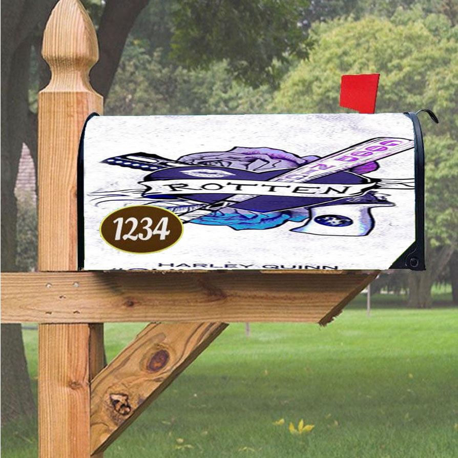 Harley Quinn Rotten Tattoo Magnetic Mailbox Cover 18" X 21" Outdoor Decor
