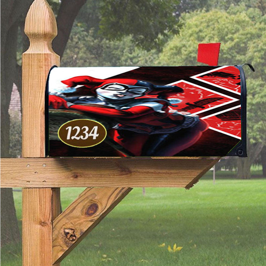 Harley Quinn With Mallet Magnetic Mailbox Cover 18" X 21" Outdoor Decor