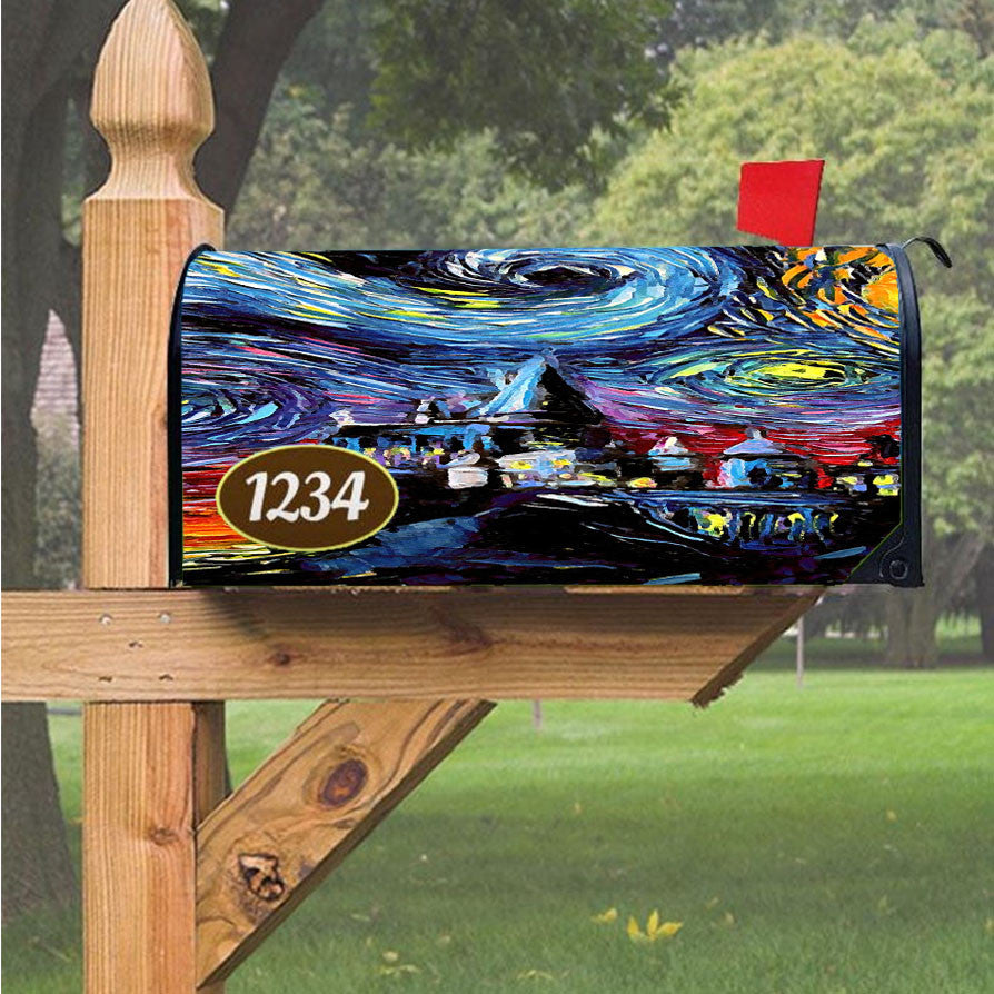 Harry Potter Hogwarts Starry Night Magnetic Mailbox Cover 18" X 21" Outdoor Decor