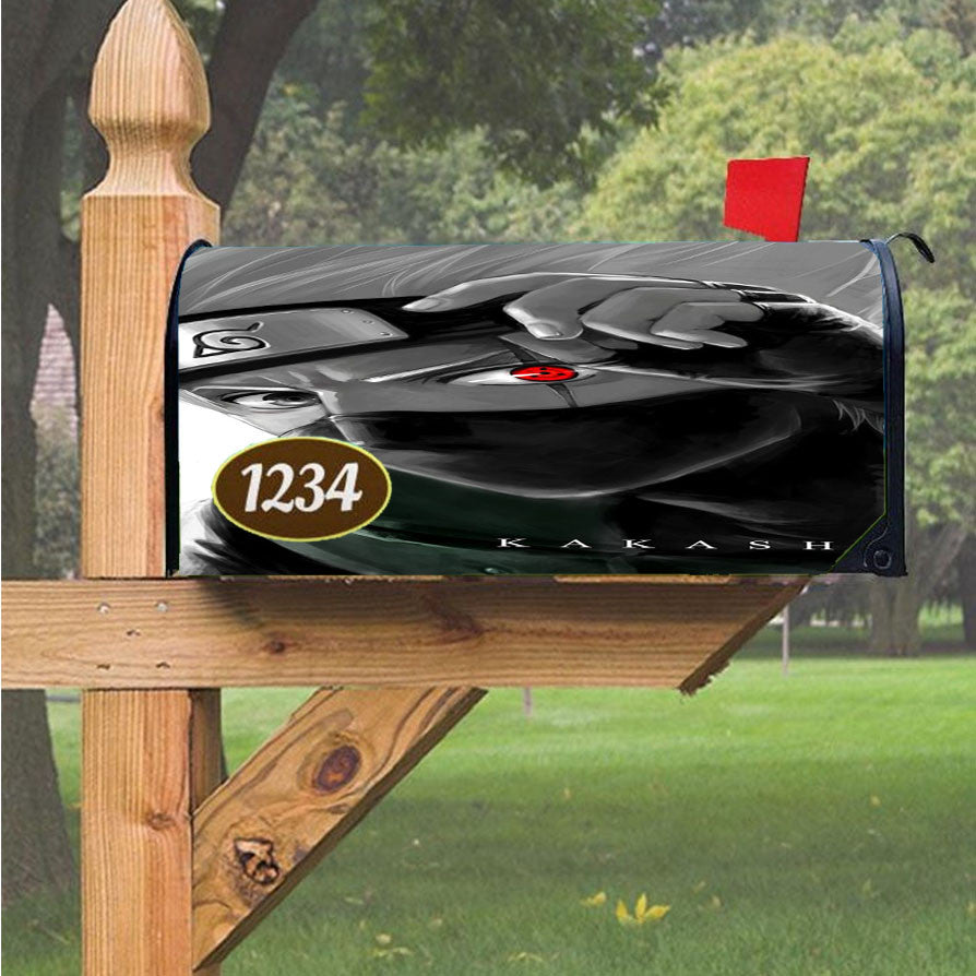 Hatake Kakashi Sharingan Eye Magnetic Mailbox Cover 18" X 21" Outdoor Decor