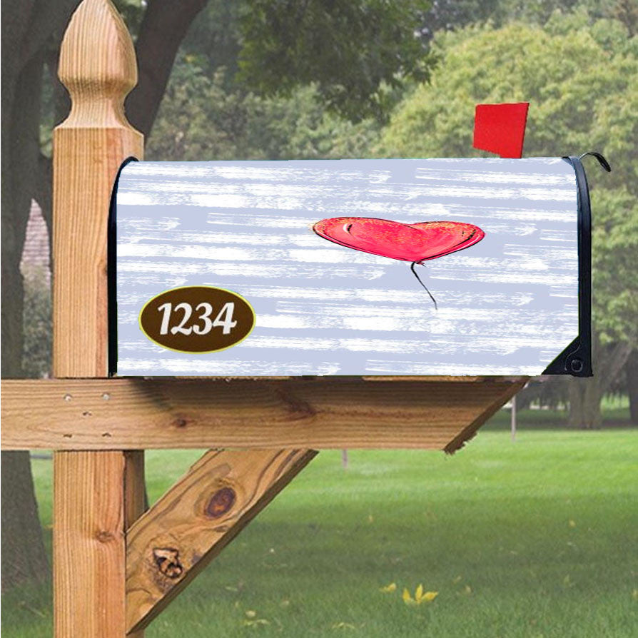 Heart Balloon Magnetic Mailbox Cover 18" X 21" Outdoor Decor