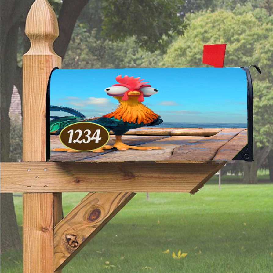 Hei Hei Chicken Moana Magnetic Mailbox Cover 18" X 21" Outdoor Decor