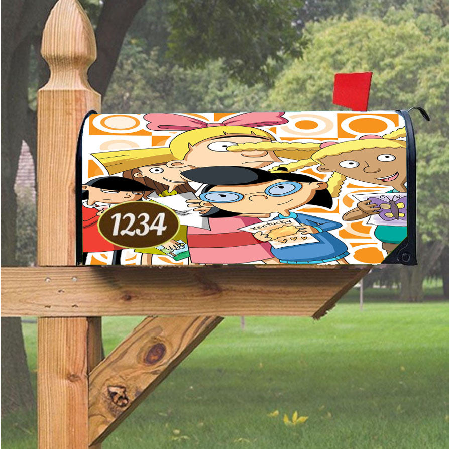 Helga Phoebe Rhonda Hey Arnold Girl Characters Magnetic Mailbox Cover 18" X 21" Outdoor Decor