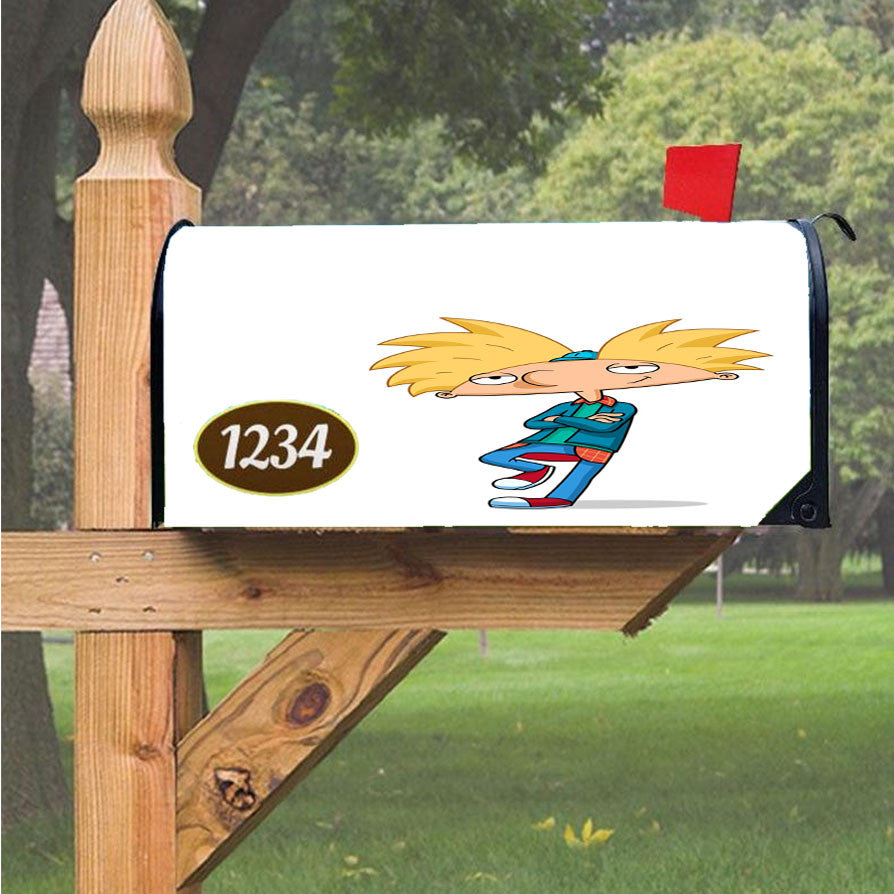 Hey Arnold Characters Design Magnetic Mailbox Cover 18" X 21" Outdoor Decor