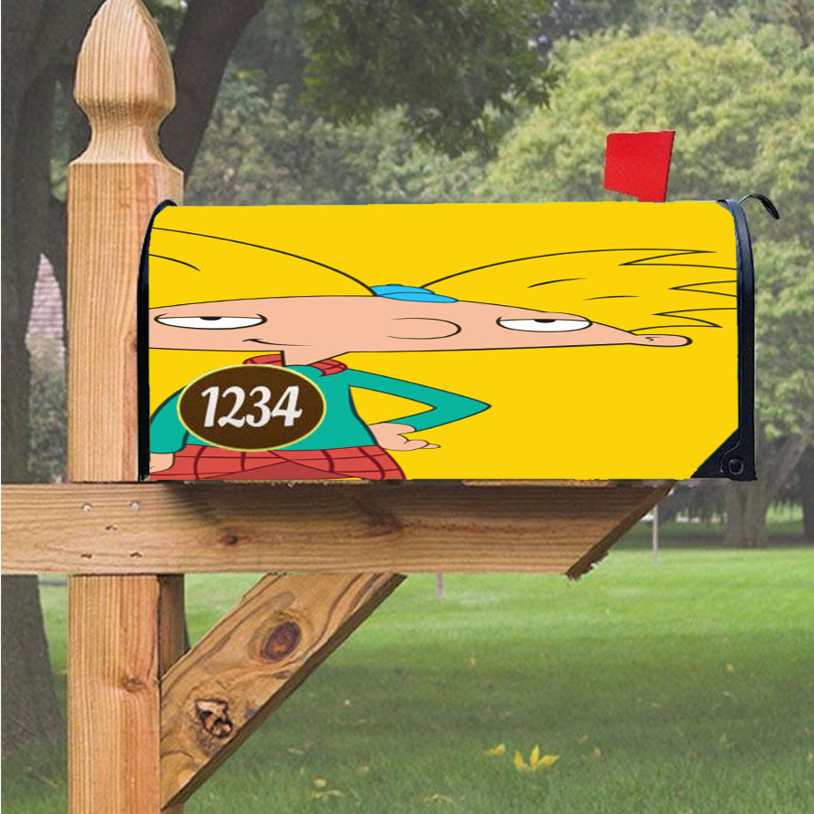 Hey Arnold Yellow Character Magnetic Mailbox Cover 18" X 21" Outdoor Decor