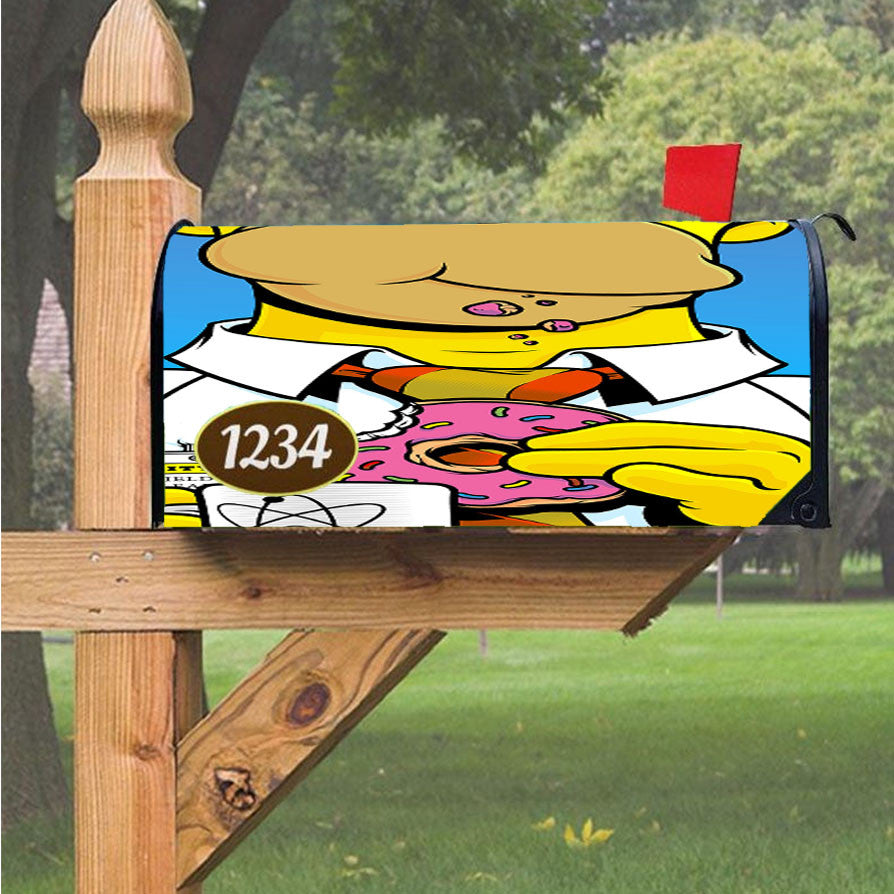 Homer Simpson Magnetic Mailbox Cover 18" X 21" Outdoor Decor