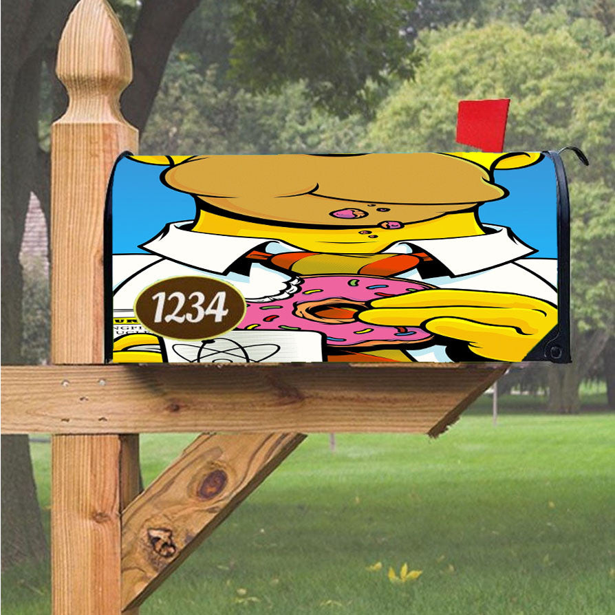 Homer Simpson Pop Art Magnetic Mailbox Cover 18" X 21" Outdoor Decor