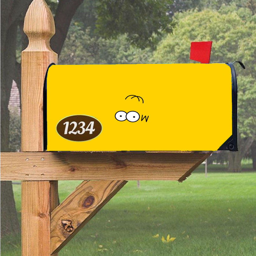 Homer The Simpsons Yellow Magnetic Mailbox Cover 18" X 21" Outdoor Decor