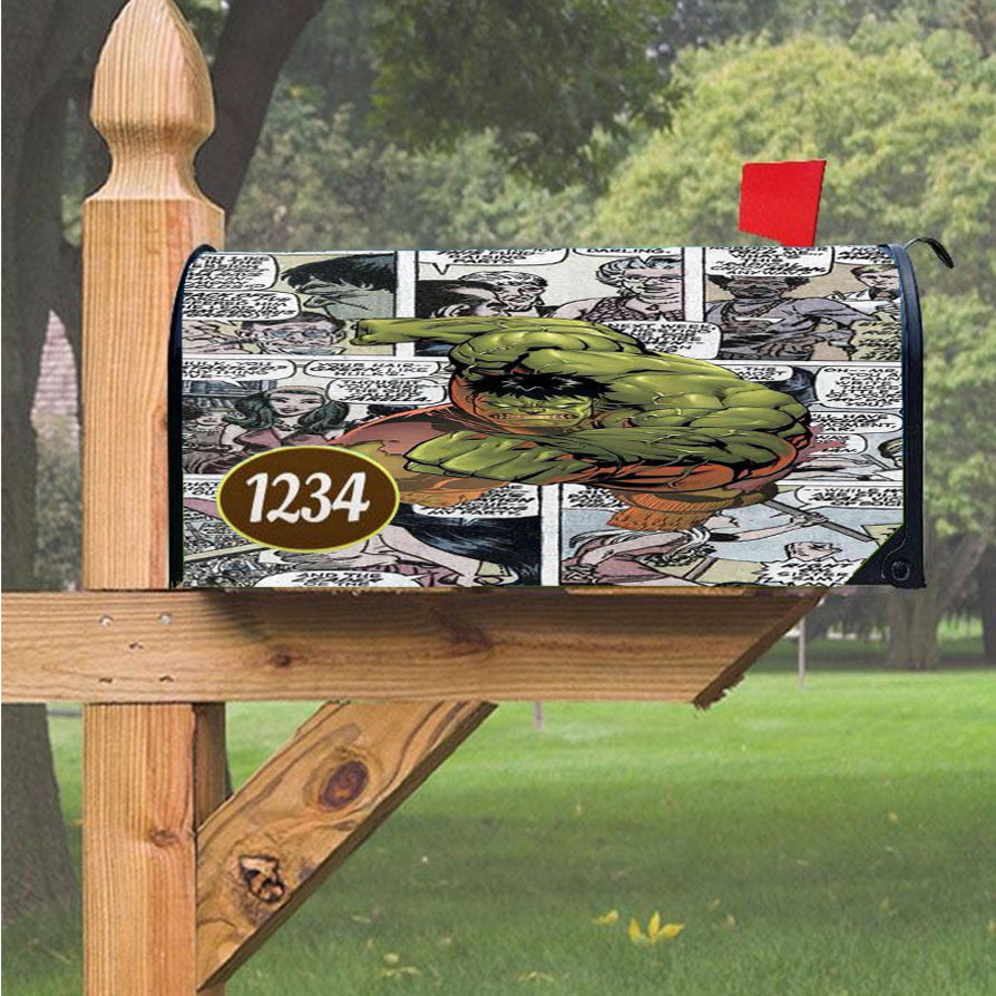 Hulk Comic Magnetic Mailbox Cover 18" X 21" Outdoor Decor