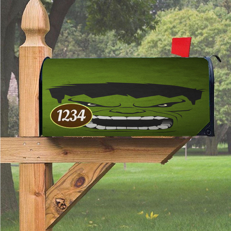 Hulk Face Avengers Disney Magnetic Mailbox Cover 18" X 21" Outdoor Decor
