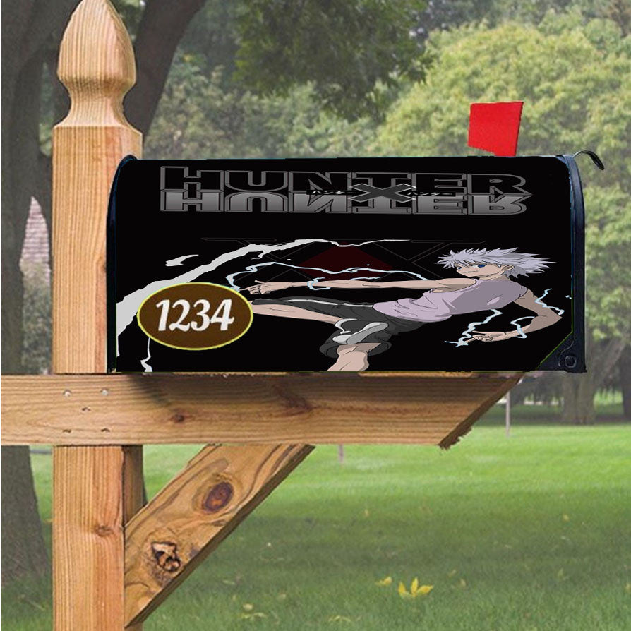 Hunter X Hunter Killua In Black Magnetic Mailbox Cover 18" X 21" Outdoor Decor
