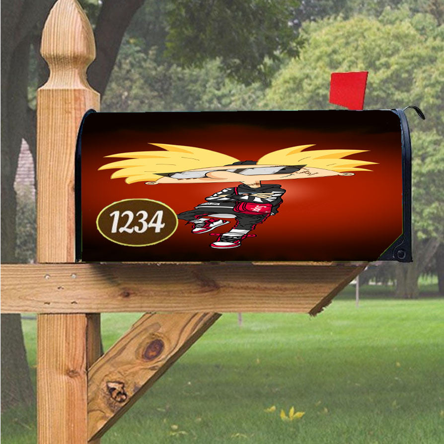 Hypebeast Hey Arnold Cartoon Magnetic Mailbox Cover 18" X 21" Outdoor Decor