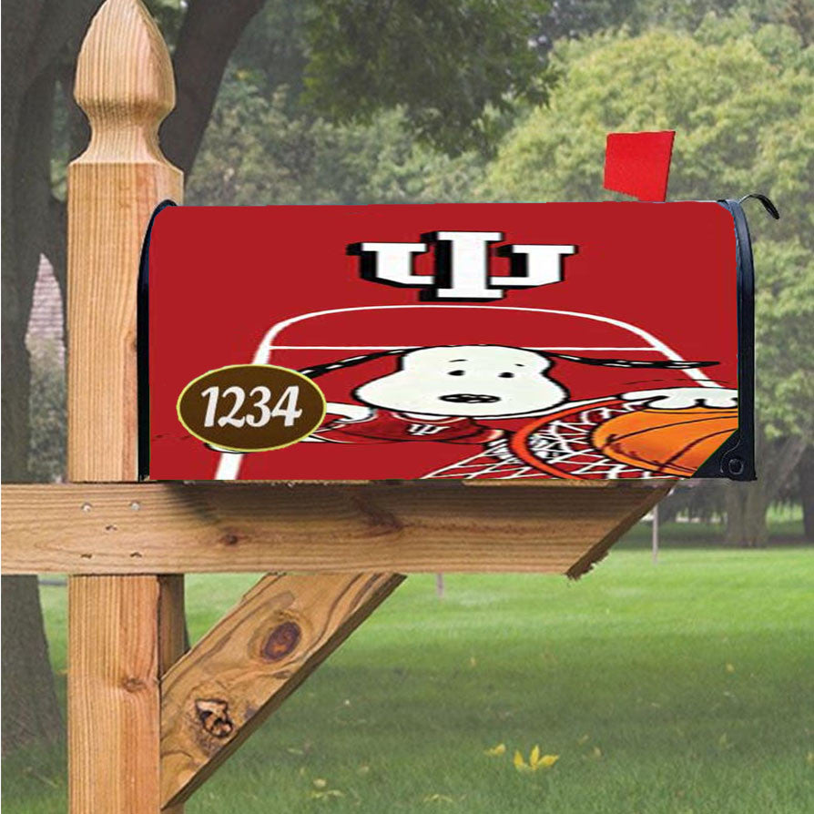 Indy Hoosiers Snoopy Dunk Magnetic Mailbox Cover 18" X 21" Outdoor Decor