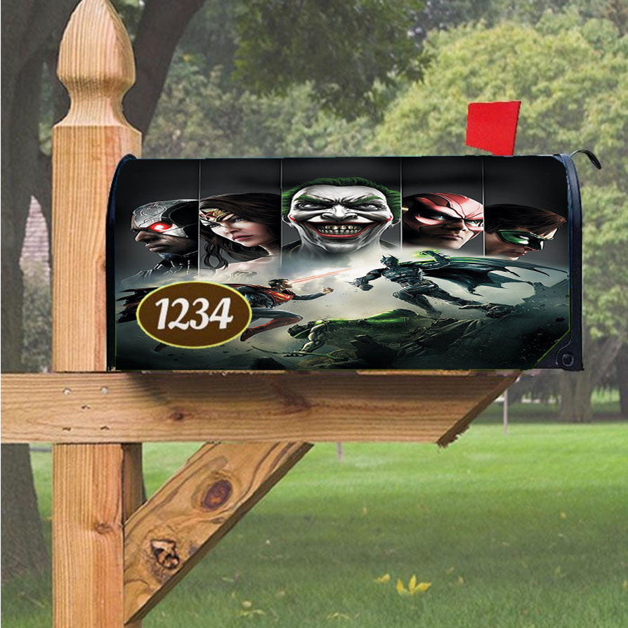 Injustice Poster With Joker Magnetic Mailbox Cover 18" X 21" Outdoor Decor