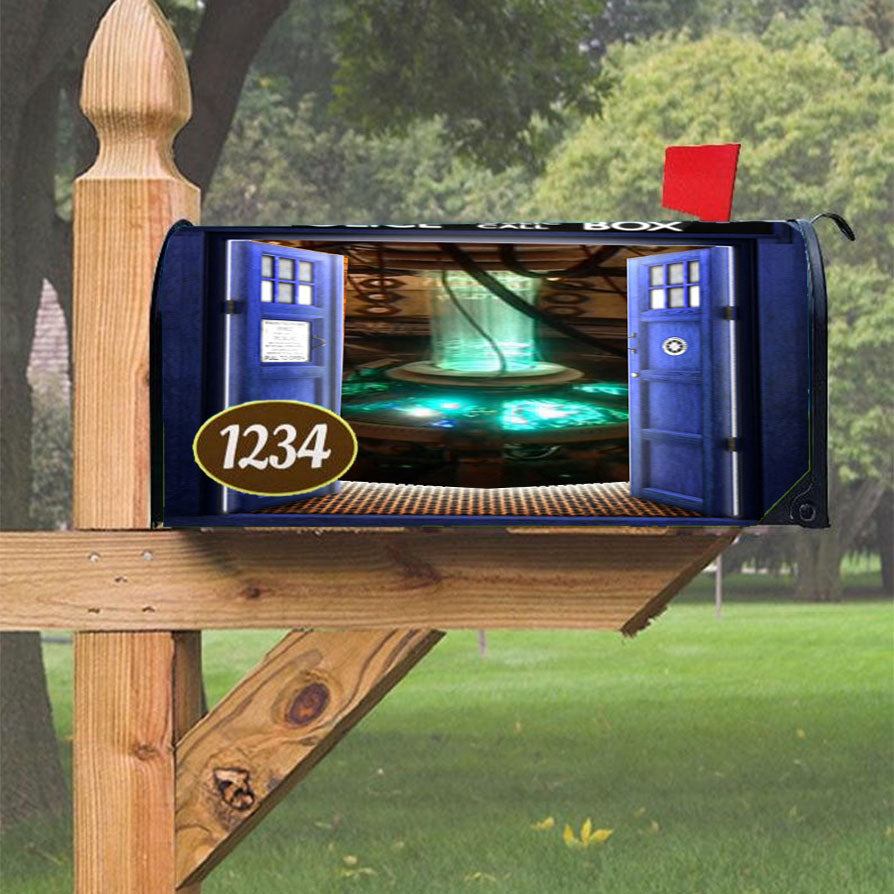 Inside The Tardis Magnetic Mailbox Cover 18" X 21" Outdoor Decor