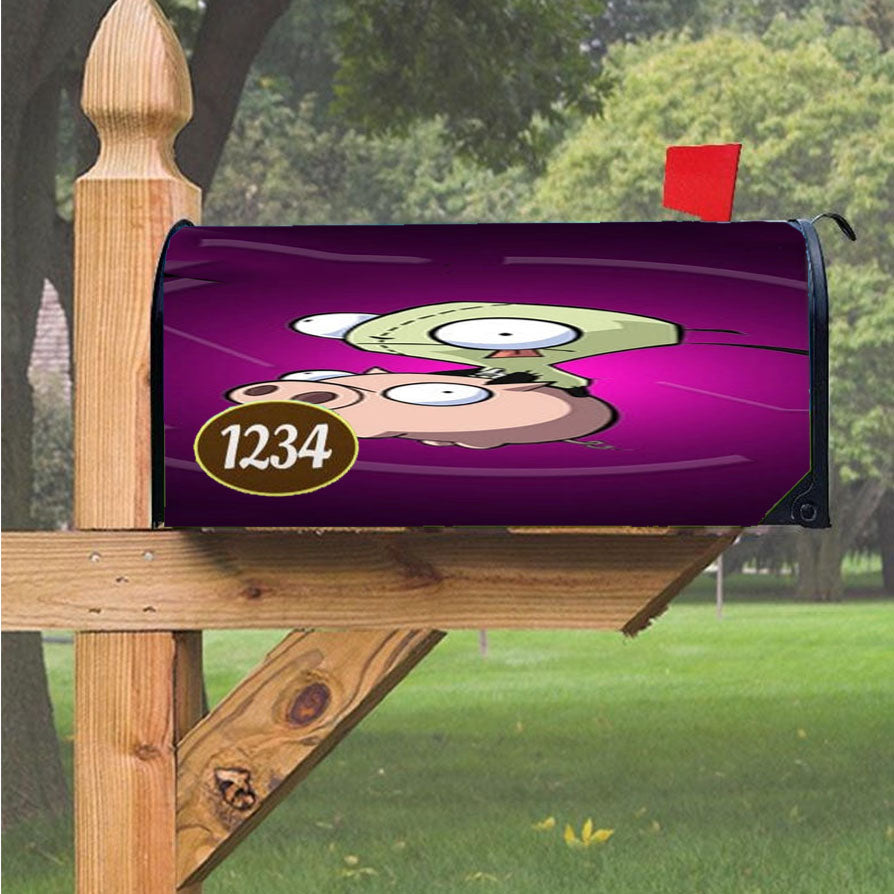 Invader Zim Gir Piggy Magnetic Mailbox Cover 18" X 21" Outdoor Decor
