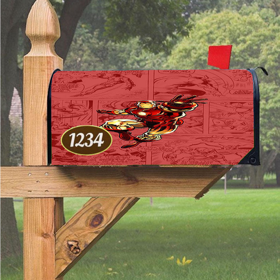Ironman Comic Magnetic Mailbox Cover 18" X 21" Outdoor Decor