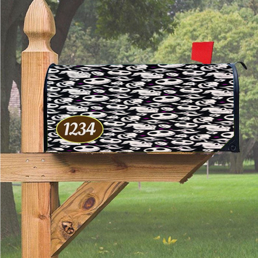 Jack Skellington Doodle Magnetic Mailbox Cover 18" X 21" Outdoor Decor