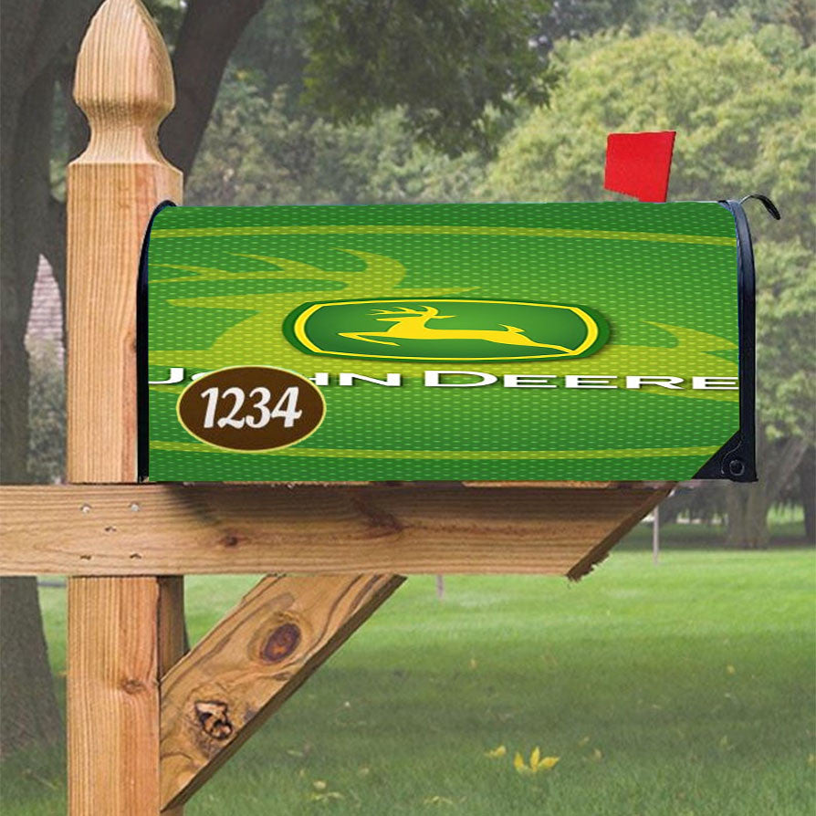 John Deere Green Symbol Magnetic Mailbox Cover 18" X 21" Outdoor Decor