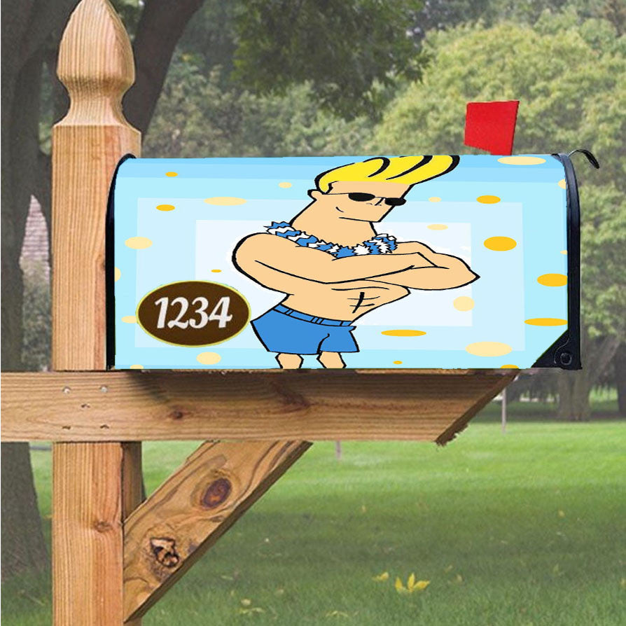 Johnny Bravo Aloha Magnetic Mailbox Cover 18" X 21" Outdoor Decor