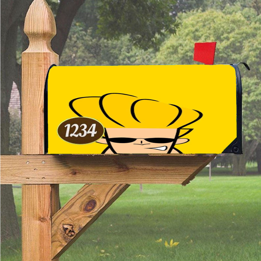 Johnny Bravo Wallpaper Magnetic Mailbox Cover 18" X 21" Outdoor Decor