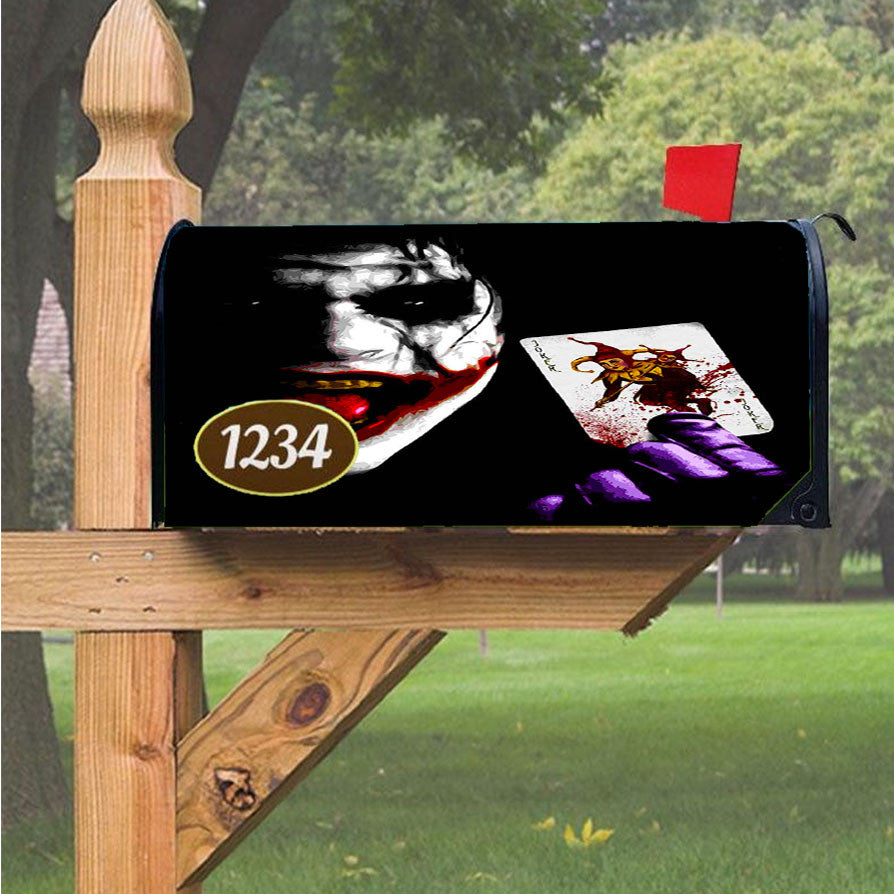 Joker Card Dark Magnetic Mailbox Cover 18" X 21" Outdoor Decor