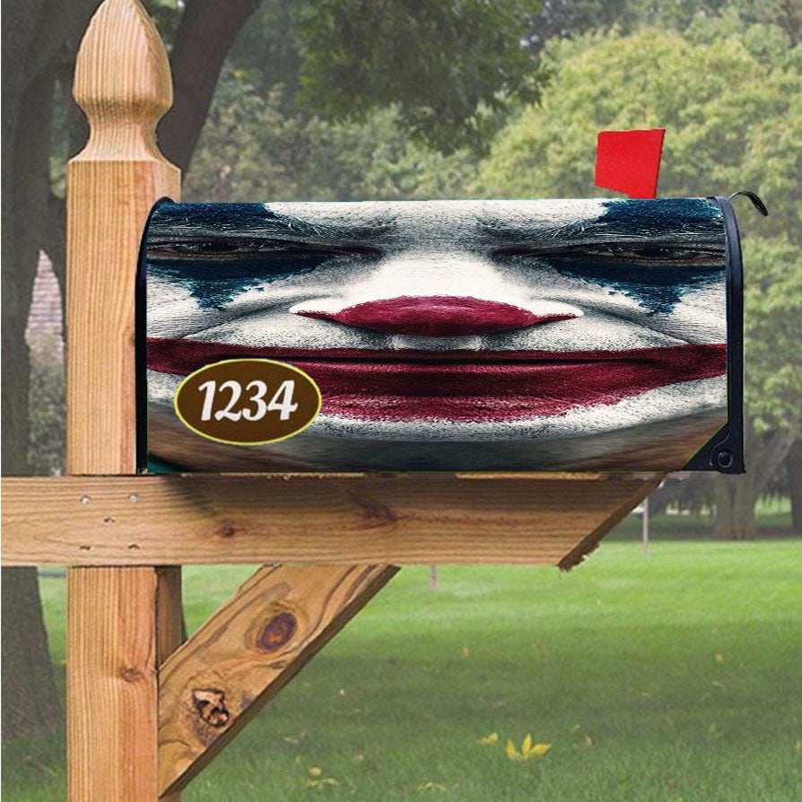 Joker Movie Face Makeup Magnetic Mailbox Cover 18" X 21" Outdoor Decor