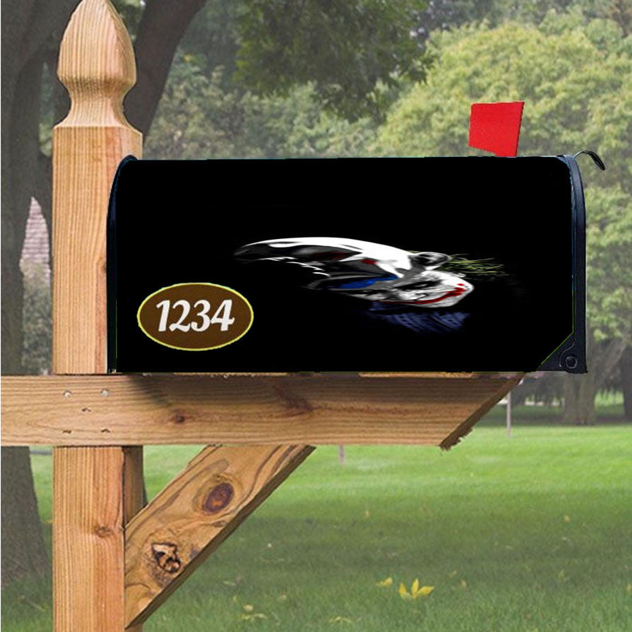 Joker Scream Face Magnetic Mailbox Cover 18" X 21" Outdoor Decor