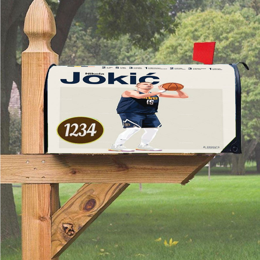 Jokic Magnetic Mailbox Cover 18" X 21" Outdoor Decor