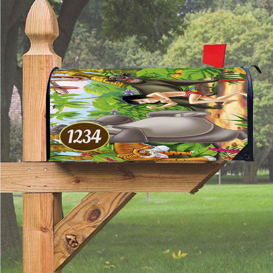 Jungle Cartoon Disney Magnetic Mailbox Cover 18" X 21" Outdoor Decor