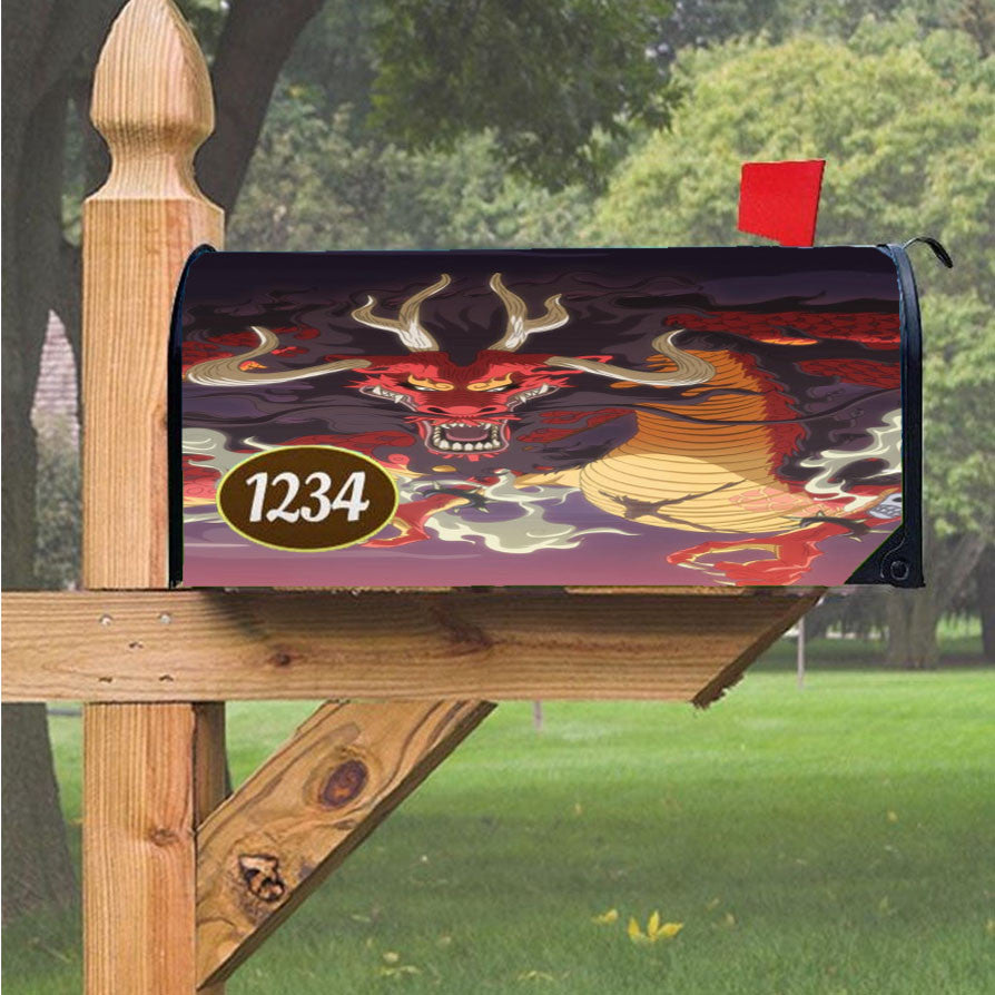 Kaido Dragon One Piece Magnetic Mailbox Cover 18" X 21" Outdoor Decor