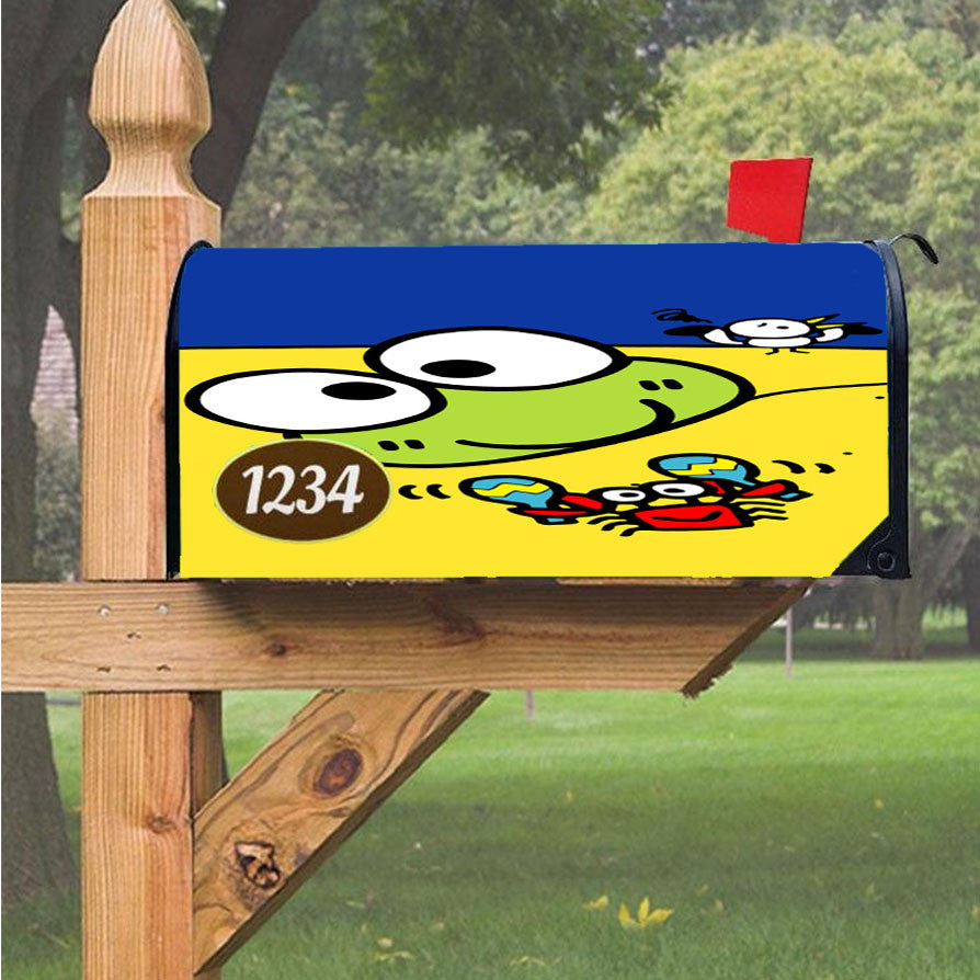 Keroppi Beach Magnetic Mailbox Cover 18" X 21" Outdoor Decor