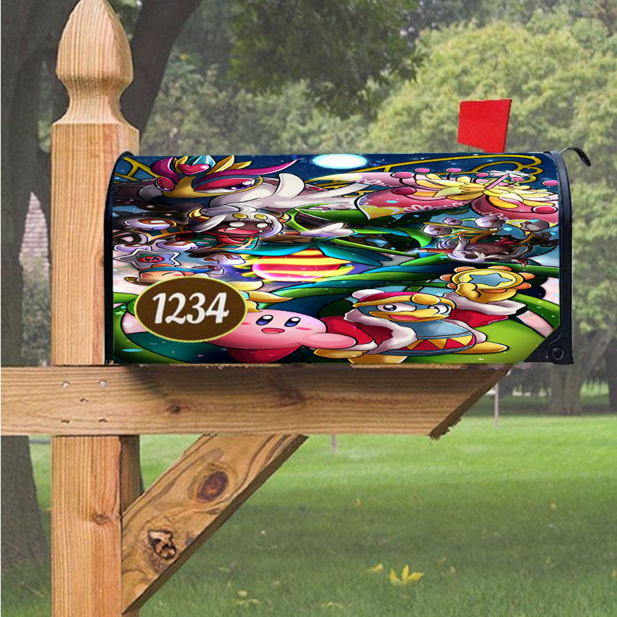Kirby Dreamland And Friends Cool Fanart Magnetic Mailbox Cover 18" X 21" Outdoor Decor