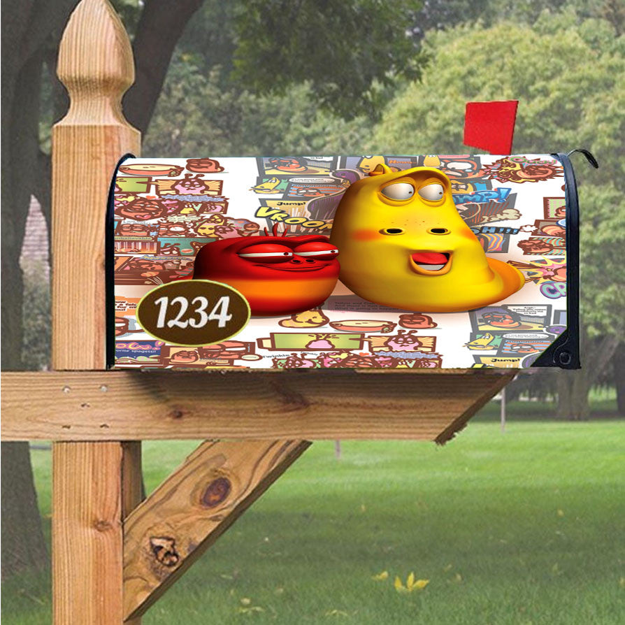 Larva Comic Strip Magnetic Mailbox Cover 18" X 21" Outdoor Decor
