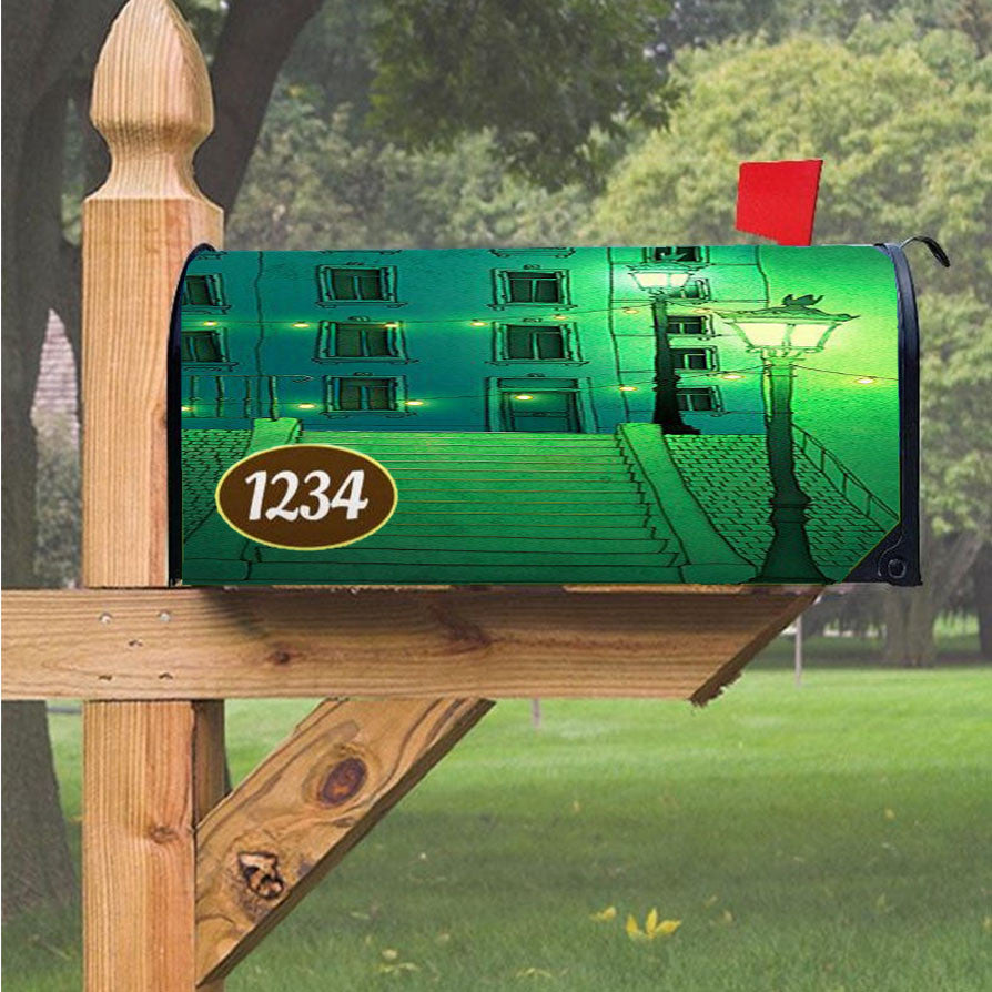 Lighting Green Disney Magnetic Mailbox Cover 18" X 21" Outdoor Decor
