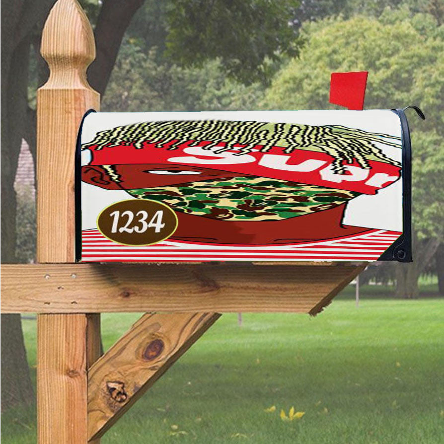Lil Kakashi Uzi Magnetic Mailbox Cover 18" X 21" Outdoor Decor