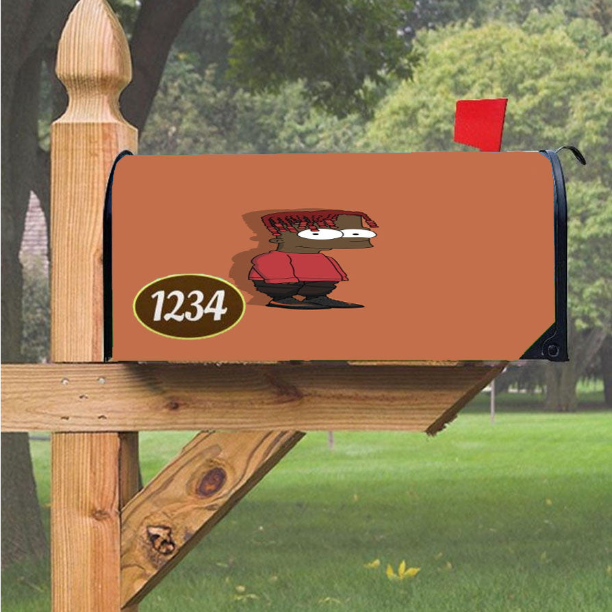 Lil Uzi Simpson Hypebeast Magnetic Mailbox Cover 18" X 21" Outdoor Decor