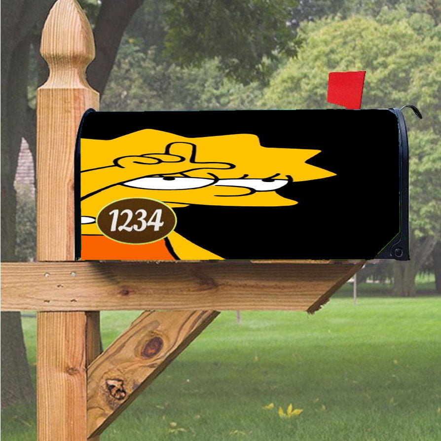 Lisa The Simpson Magnetic Mailbox Cover 18" X 21" Outdoor Decor