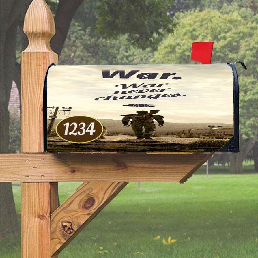 Lone Wanderer And Dogmeat Fallout Magnetic Mailbox Cover 18" X 21" Outdoor Decor