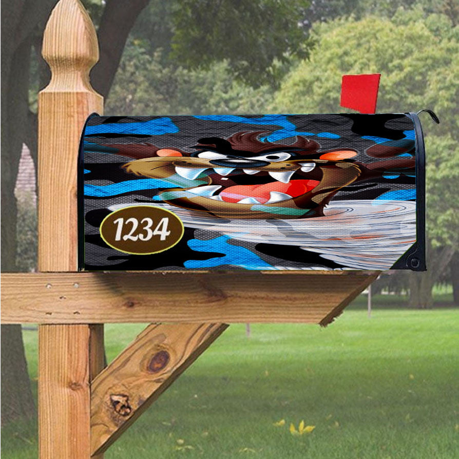 Looney Tunes Tazmanian Camo Magnetic Mailbox Cover 18" X 21" Outdoor Decor