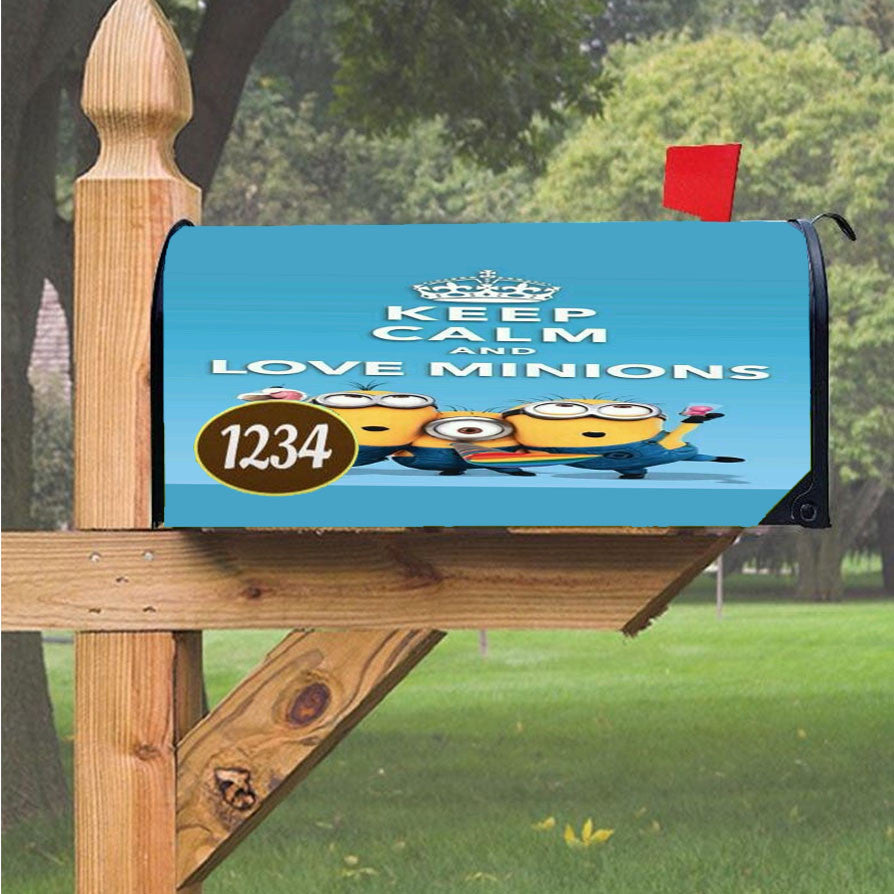 Love Minion Disney Magnetic Mailbox Cover 18" X 21" Outdoor Decor