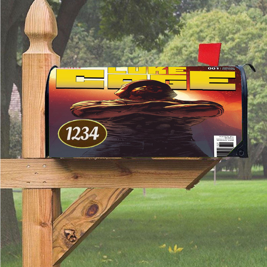 Luke Cage Comic Cover Magnetic Mailbox Cover 18" X 21" Outdoor Decor