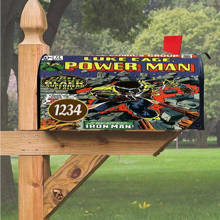 Luke Cage Powerman Comic Magnetic Mailbox Cover 18" X 21" Outdoor Decor