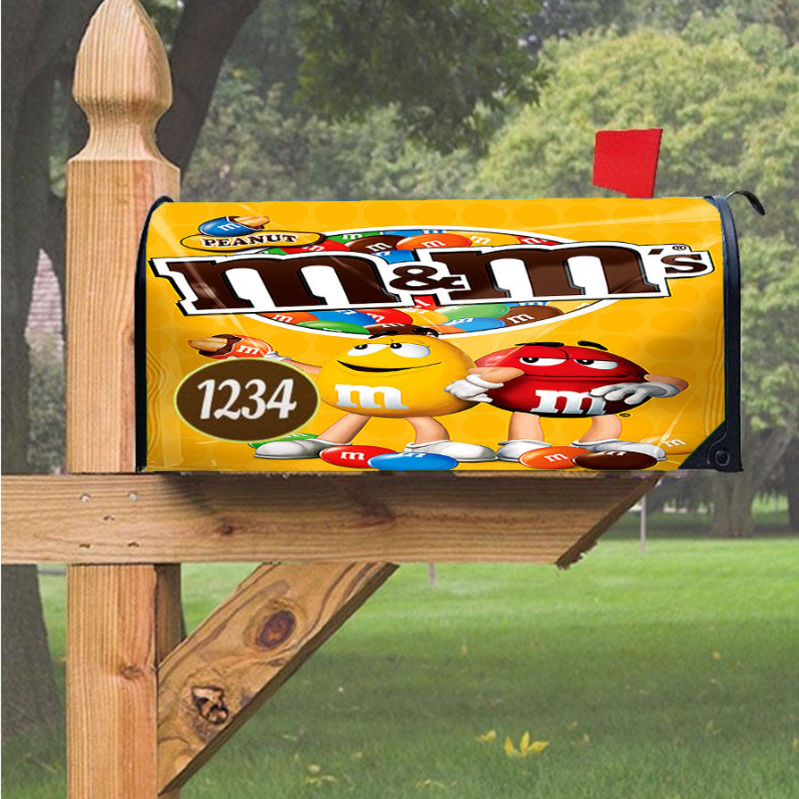 M&Ms Peanut 90G Magnetic Mailbox Cover 18" X 21" Outdoor Decor
