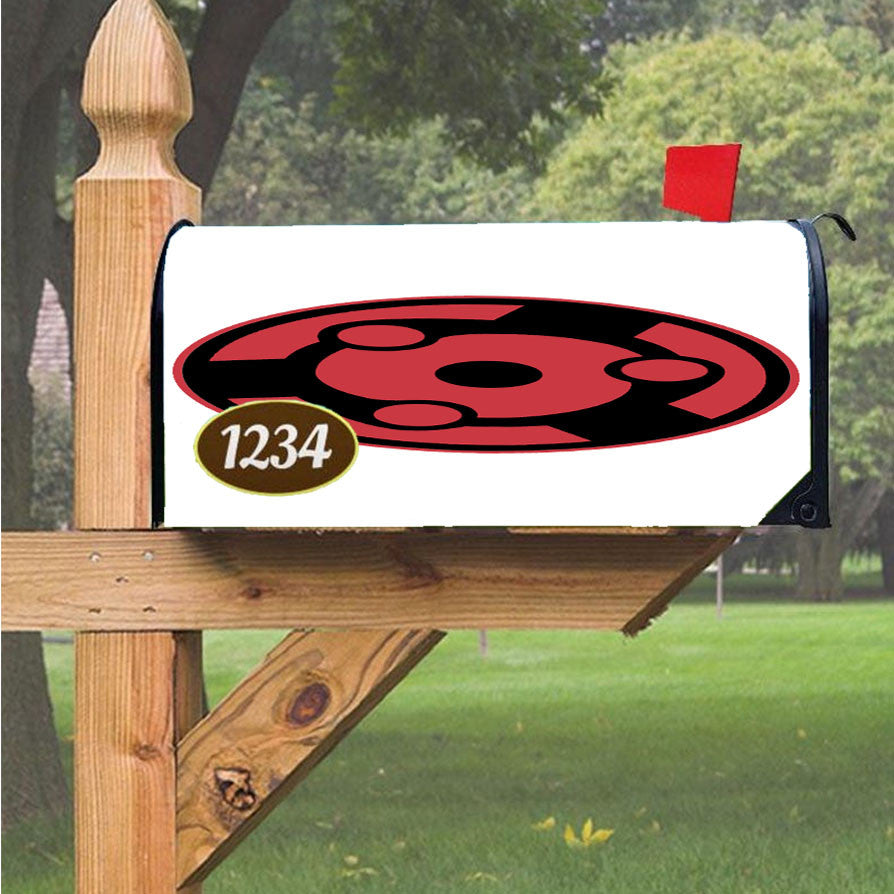 Madara Uchiha Eternal Mangekyou Sharingan Magnetic Mailbox Cover 18" X 21" Outdoor Decor