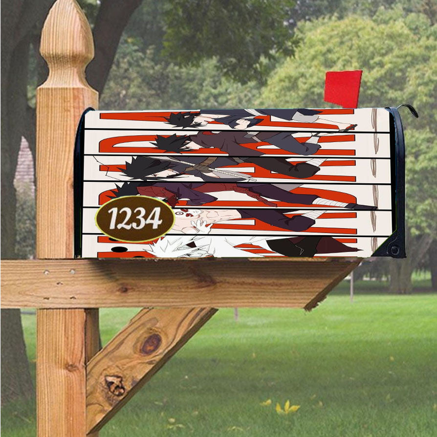 Madara Uchiha Evolution Collages Magnetic Mailbox Cover 18" X 21" Outdoor Decor