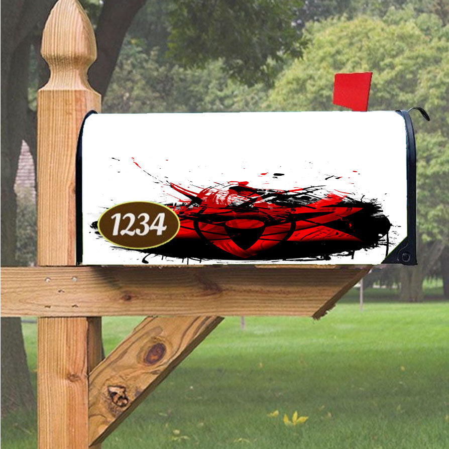 Mangekyou Sharingan Sasuke Magnetic Mailbox Cover 18" X 21" Outdoor Decor