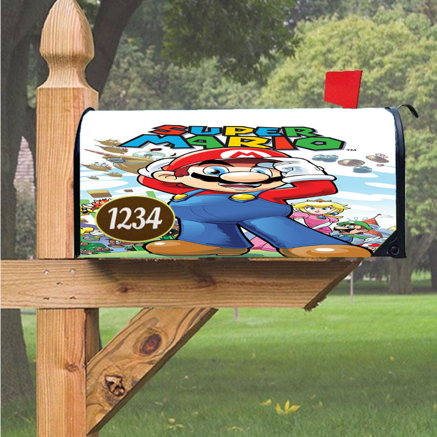 Mario Brothers Magnetic Mailbox Cover 18" X 21" Outdoor Decor
